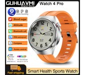 GPS Rastreador Reloj inteligente Para Hombre Para Watch 4 Pro 1,53 inch AMOLED HD Pantalla,llamada bluetooth,NFC, impermeable, azúcar en sangre, frecuencia cardíaca, Fitness Smartwatch