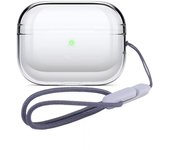 Funda transparente con cordón para Airpods Pro 2 gen, funda transparente para auriculares inalámbricos, funda para AirPods Pro 2. ª, funda antipérdida con correa de cuerda