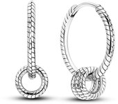Magical Dreamcatcher Snakebone Earrings Color zirconium feathers Hoop Earrings For Women girls Earring Fine 925 silver Jewelry