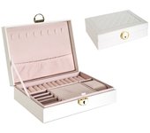 Leather Double Layer Jewelry Box Lockable Flip Type Jewelry Packaging Box Multi-function High-capacity Storage Box Gift