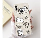 Case For Samsung Galaxy A10 A105F A10s A107F Soft Liquid Silicone Back Cover For Samsung M01s SM-M017F Funda Rabbit Cat Panda