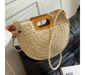 Handmade Bohemian Straw Large Capacity Handbags for Women Travel Shopper Totes Woven Straw Beach Bag Summer Female Crossbody Bag