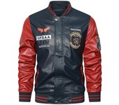 Winter New Leather Jackets Man Fleece Thickening Solid Tops Outdoors Fashion Keep Warm Stand Collar Baseball Clothes Coat Man