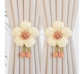 2PCS Curtain Holder Sunflower Curtain Tieback Cute Flower Shape Curtains Rope Holder Creative Curtain Buckle Home Decor