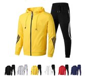 Casual Sports Suit Zipper Jacket+Sweatpants Running Suit Fleece Hoodie Sweatshirt,Thin and comfortable sports suit
