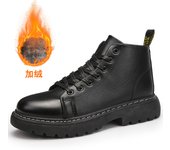 Martin botas estilo británico 2023 nuevas botas cremallera lateral herramientas zapatos de cuero botas altas otoño e invierno británico calcetines de los hombres botas