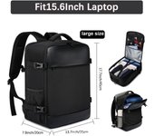 Mochila de viaje cabina avion 40x20x25, Mochila impermeable de hombre para deportes al aire libre con carga USB