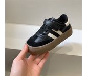 Negro y blanco compañero de clase zapatos deportivos de los niños zapatos de entrenamiento moral de las niñas zapatos de tablero de algodón de dos niños de terciopelo zapatos de bebé