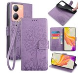 Funda de cartera a prueba de golpes con correa de mano para Vivo Y36 4G/Y27s 4g