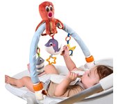Clip On Cochecito Actividad Arco Juguete,Cochecito Asiento de Coche Colgante Juguetes,Peluche Pulpo Juguetes Recién Nacido Regal