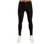 Tattered pipe pants embroidered with men's jeans