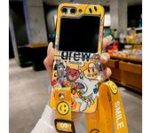 Luz azul Lindo Moda Carcasa del teléfono móvil Galaxy Z Flip 5, Z Flip 4, Z Flip 3, Funda protectora