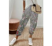 Pantalones Mujer Verano Pantalones de Lino Cómodos Palazzo Cintura Alta Pantalones Rectos Ligero Casuales Flojo Pantalones Pantalón Anchos con Bolsillos y Cordón