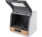 Lavavajillas de mesa, 800 W, mini lavavajillas con rociador giratorio de 360°, 3 modos de lavado, para hogares, residenciales