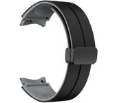 Correa De Silicona Bicolor Para Botones Magnéticos Plegables Para Samsung Galaxy Watch 4/5/6/7