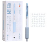 1Pcs DOMI Cute Grid Gel Pen Super Durable Writing 0.5mm Ballpoint Black Color Ink Office School Student Gift