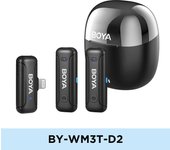 BOYA BY-WM3T Wireless Lavalier Lapel Microphone for iPhone iPad Andriod Samsung Smartphone Cameras Live Streaming Youtube Vlog