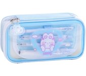 Clear Pencil Case Pencil Pouch with Zipper Cute Pencil Case Makeup Cosmetic Bag for Student School Office Organizer