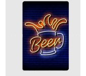 Neon Beer Bar Vintage Posters Metal Sign Cinema Kitchen Printing Room Wall Decor Tin Home Decoration