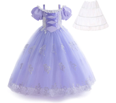 Little Girl Rapunzel Costume Party Fancy Princess Dress Birthday Party Christmas Purple Long Dress Cosplay Carnival Disguise