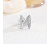 Women's wearable zirconium large balloon letter ring, 26 English letters, big discount, new