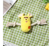 Juguete de Peluche de Dibujos Animados para Mascotas Pequeñas Muñeco de Perro y Gato con Sonido Interactivo para Limpieza de Dientes Recomendado para Todas las Raças de Perros y Gatos Hecho en China