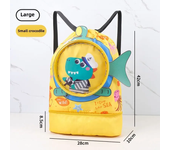 Bolsa de natación impermeable, bolsa de gimnasio para piscina y playa con estampado de dibujos animados húmedo y seco, mochila de almacenamiento deportiva impermeable con compartimento para zapatos