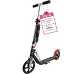 HUDORA BigWheel Scooter 205 I Scooter Robusto de Aluminio I Scooter Urbano Regulable en Altura y Plegable I Scooter para niños y Adultos de hasta 100 kg I Scooter a Pedales con Pata de Cabra