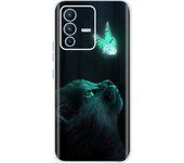 Silicone Case For Vivo V23 5G Phone Case Clear Soft TPU Cute Cat Flowers Capa Shell On Vivo V 23 V23 Pro V2130 Silicone Cases