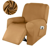 Funda de sofá reclinable impermeable, fundas de sofá de seda de leche antideslizantes para sala de estar, funda de sofá individual, fundas de sillón para el hogar