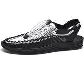 Senderismo al aire libre tejido a mano, zapatos casuales de playa para hombres y mujeres, sandalias