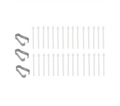 30 Pcs Touch Stylus Pen Nib Soft Pen Tips Replacement for Samsung Galaxy Tablet Phone S6 NOTE 10 20U with Tool White