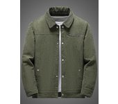 Nueva Chaqueta Para Hombre 2024 Algodón Acolchado Cuello Alto a Prueba De Viento Y Frío Invierno Chaqueta De Lana Gruesa Casual
