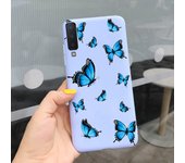 For Samsung A7 2018 Case Beautiful Sunflowers Couple Heart Back Case For Samsung Galaxy A7 2018 SM-A750F Candy Matte Cases