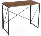 Escritorio Plegable para el Ordenador, Mesa para la Habitación o Estudio. Mesa Gaming, Medidas (Al x L x An) 74 x 45 x 90 cm, Madera y Metal, Color Blanco