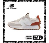 Leten 【 flagship store】 NB 327 Men's and women's sports casual  white Orange Wall Stickers