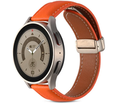 Adecuado Para Samsung Watch 5/4,Huawei GT3 Litchi Estampado Metal Absorción Magnética Piel Plegable Correa De 20/22 Mm