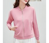 Mujer Bomber  Chaqueta ,Cardigan con cremallera mujer blusa de color sólido ropa de béisbol estilo corto manga larga mujer abrig