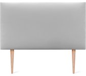 Cabecero de Polipiel o Tela Liso con Patas cabeceros Cabezal tapizado Cama Lujo (135x105cm con Patas (Camas 120/135/140), Tela Beige)