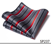 High Grade Brand Silk Kerchief Man Dark Blue Striped April Fool's Day Fit Formal Party Pocket Square Handkerchiefs Suit Hanky