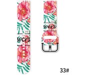Applicable to 20mm Flower Printed Strap Watch 7/6/5 40mm 44mm Replaceable Amazfit Balance 5Pro Band for Women's Gift