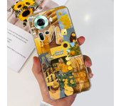 For Oppo Reno11 CPH2599 Case Reno8 T 4G CPH2599 Cover Soft TPU Clear Silicone Bumper Flower Women Fashion Coques Capa Reno 11 5G