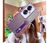 OPPO Reno11F 5G Reno10 Reno8Lite Reno8Pro Multifunctional Plating Phone Case with Wrist Strap and Lanyard Reno7