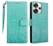 Funda de cuero PU para Xiaomi Redmi Turbo 3 5G/POCO F6 5G, Funda de cartera a prueba de golpes con correa de mano