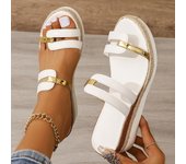 Women's Colorblock Trendy Sandals, Slip On Casual Summer Beach Slides, Non-slip Wedge Slides