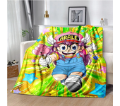 Cute Anime DR S-Slump A-Arale Blanket Super Soft Cartoon kawaii Blanket for Travel Bedding Couch Sofa Bed Blanket Birthday Gift