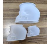 White and Pink Skull Candle Molds DIY Epoxy Skull Resin Mold Art Craft for Holiday Decoration DIY Halloween Skeleton Skull Mold