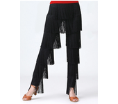 2024 Women's Multi layer Pants Solid Color Dance Tassel Large Party Dress