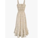Vestido de playa con estampado de moda de verano para mujer, vestido de tirantes bohemio