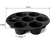Silicone Cake Mold 7 hole Airfryer Accessories Microwave Oven Baking Mold Food Grade Baking Cake Silicone Mold Baking Tools